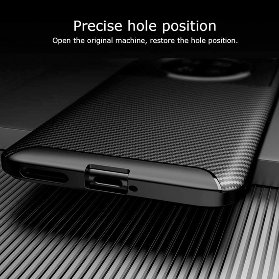 CaseUp Huawei Mate 40 Pro Kılıf Fiber Design Siyah 4